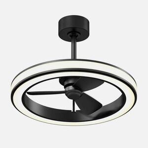 Artika Edwin Black LED Ceiling Fan with Remote Reversible Motor 23 Inch